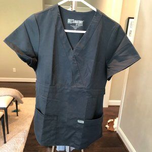 Grey's Anatomy Riley Scrub Top/Steel